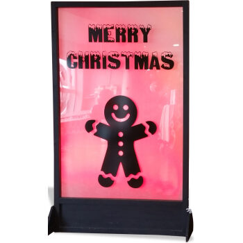 Christmas Gingerbread Man Silhouette Panel