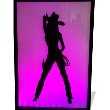 Cowgirl Silhouette Panel