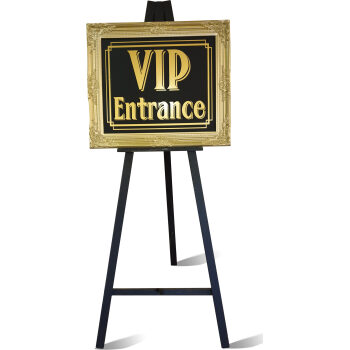 VIP Entrance Sign - Black & Gold