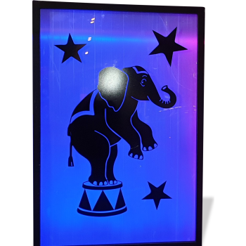 Circus Elephant Silhouette Panel