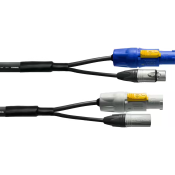 PowerCon Combi and XLR 3-Pin Male – Female DMX Cable 1.5M