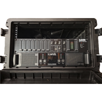 Lynx Pro Audio amp with Audio Mixer Rack
