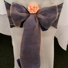 Wedding White Chair Cover & Double Bow