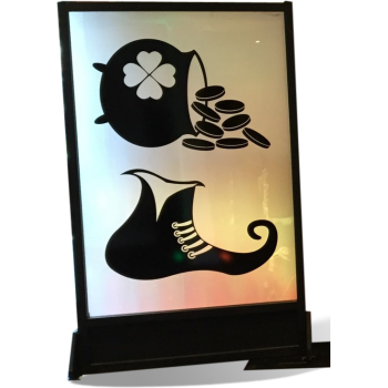 Pot of Gold & Irish Boot Silhouette Panel