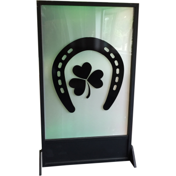 Horse Shoe & Clover Silhouette Panel